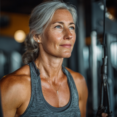 Група літніх людей на йозі