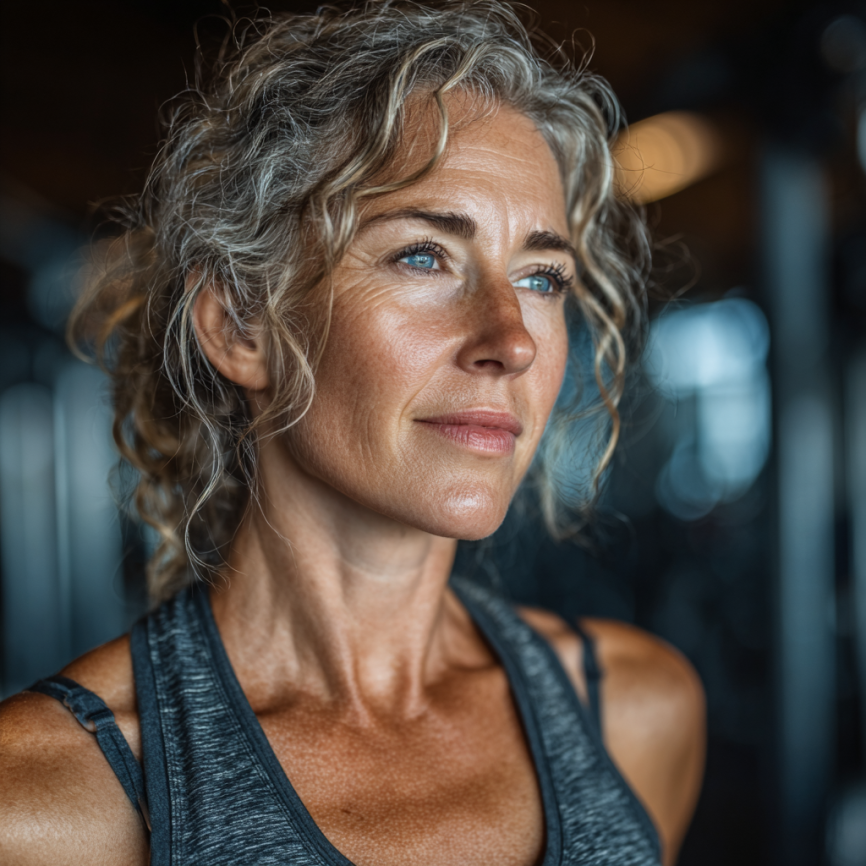 Щасливі літні люди після тренування